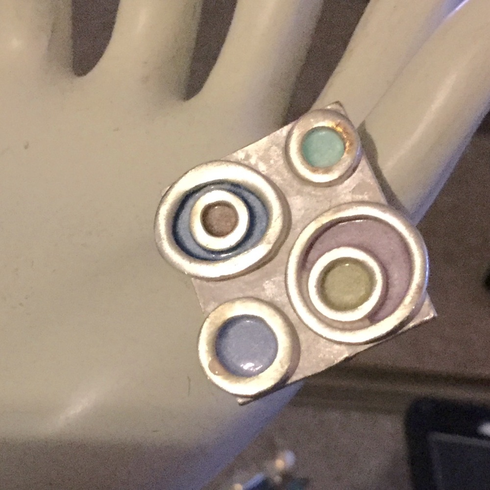 Silver Square Ring - image 1